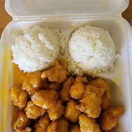 Orange chicken. Slightly bland. 6/10 Orange chicken. Slightly bland. 6/10
