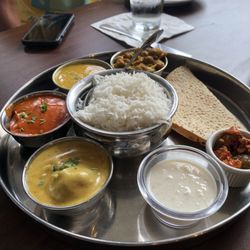 Namaste Indian-Nepali Kitchen - The Thali lunch combination plate.