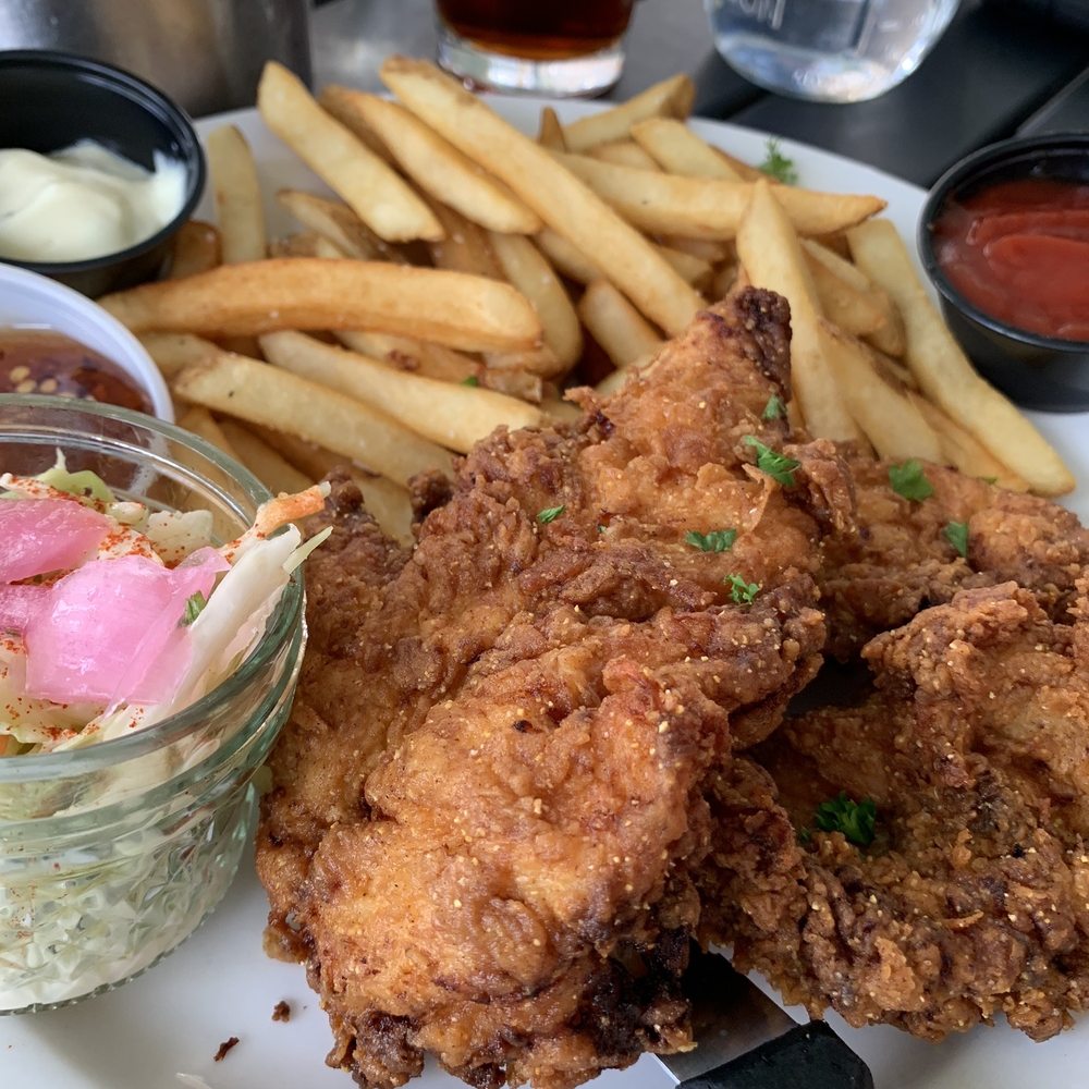 Juniper on Main - Hot Honey Chicken Dinner. Very good. - Southern Near Me - Carmel, Indiana