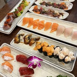 SALMON CARPACCIO ( 5PCS ) TUNA CARPACCIO ( 5PCS ) ALBACORE CARPACCIO ( 5PCS ) YELLOWTAIL CARPACCIO ( 5PCS ) SALMON CARPACCIO ( 5PCS ) TUNA CARPACCIO ( 5PCS ) ALBACORE CARPACCIO ( 5PCS ) YELLOWTAIL CARPACCIO ( 5PCS )