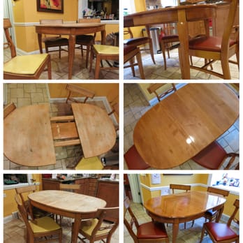 Time Treasures - Before and after pics of our table- as you can see, it needed a lot of TLC! - Furniture Reupholstery Near Me - Chicago, Illinois
