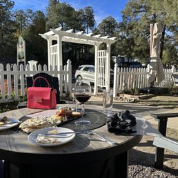 Nice outside seating around the fire pit.