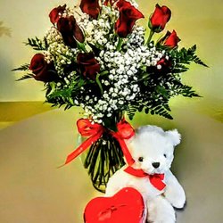 Absolutely Beautiful Florist & Flower Delivery - Say you are my LOVE! With Roses Chocolates and a cute Teddy Bear from Absolutely Beautiful Flowers..#vday #StPete www.absolutelybeautiful.us