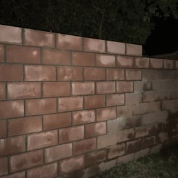 Repaired Block Wall Repaired Block Wall