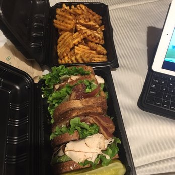 Backstage Deli - Turkey club and waffle fries. Almost $19 but SO much food. - Delis Near Me - Las Vegas, Nevada Backstage Deli - Turkey club and waffle fries. Almost $19 but SO much food. - Delis Near Me - Las Vegas, Nevada