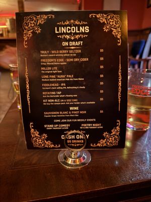 Menu photo 2 Lincolns Portland, ME Menu photo 2 Lincolns Portland, ME