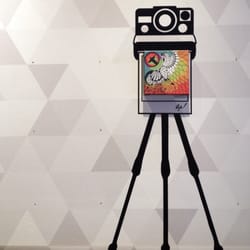 Stickeria - Sticker polaroid com quadrinho em Canvas 10x10cm