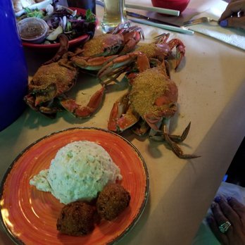 Crab Corner - Individual Whole Blue crab with side potato salad - Seafood Near Me - Las Vegas, Nevada