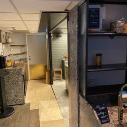 Hotel SKT. Annæ - Concealed Fire curtain at kitchen. Good to see!