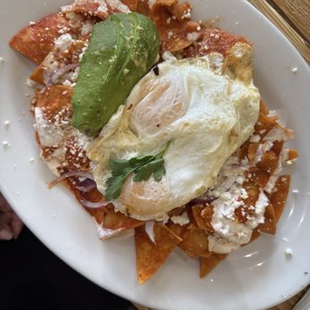 Met Her At A Bar - Chilaquiles - the red sauce was perfection. - Cafes Near Me - Los Angeles, California