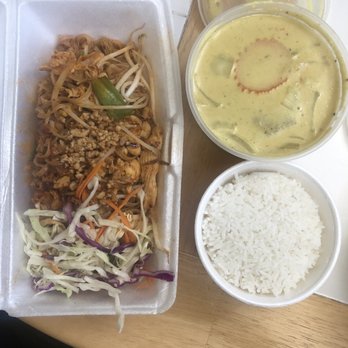 Thai Kitchen - Pad Thai ($8.89) and yellow curry ($8.89) - Thai Near Me - Idaho Falls, Idaho