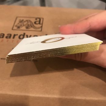 Aardvark Letterpress - Gold edging... - Printing Services Near Me - Los Angeles, California Aardvark Letterpress - Gold edging... - Printing Services Near Me - Los Angeles, California