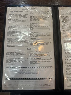 Menu photo 4 Caadxi Oaxaca Snoqualmie, WA