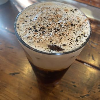 Shift Coffee House - Hazelnut Cold Brew with Marshmallow s'mores cold foam - Coffee & Tea Near Me - Sacramento, California