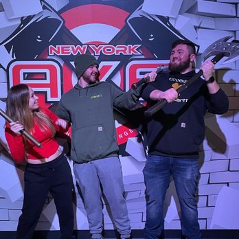 NY Axe Throwing Range - PhotoWall - Axe Throwing Near Me - Farmingdale, New York