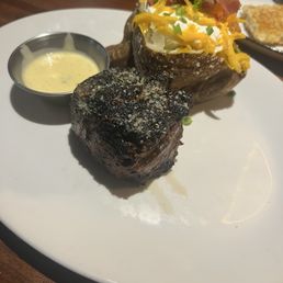 FILET MIGNON WITH BEARNAISE and Loaded Baked Potato