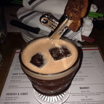 Mott St - Yes that is bacon clipped to my cocktail to nibble on. - Asian Fusion Near Me - Chicago, Illinois Mott St - Yes that is bacon clipped to my cocktail to nibble on. - Asian Fusion Near Me - Chicago, Illinois