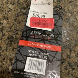 TJ Maxx - My daughter is happy. We found a pair of Spyder active leggings (yoga pants) retail $88, but I found them on clearance $16!