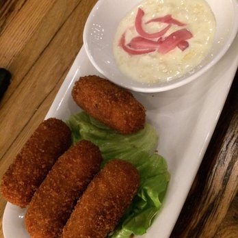 Olive + Oak - Croquettes with a super delicious ginger aioli - Wine Bars Near Me - Saint Louis, Missouri