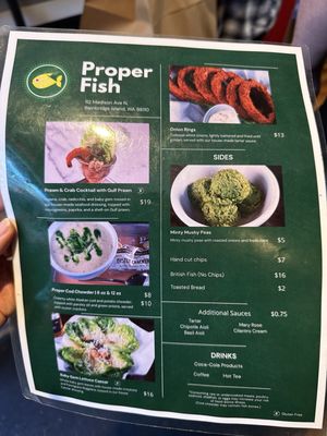 Menu photo 3 Proper Fish Bainbridge Island, WA