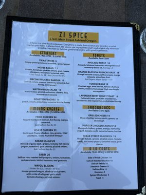 Menu photo 3 Zi Spice Ashland, OR Menu photo 3 Zi Spice Ashland, OR