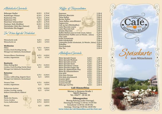 Menu photo 2 Café Himmelblau Ilmenau, TH Menu photo 2 Café Himmelblau Ilmenau, TH
