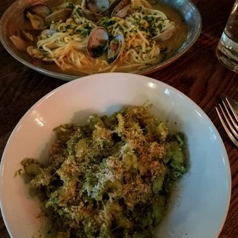Glorietta Trattoria - Linguine Vongole on top and campanelle on the bottom - Italian Near Me - Jackson, Wyoming Glorietta Trattoria - Linguine Vongole on top and campanelle on the bottom - Italian Near Me - Jackson, Wyoming