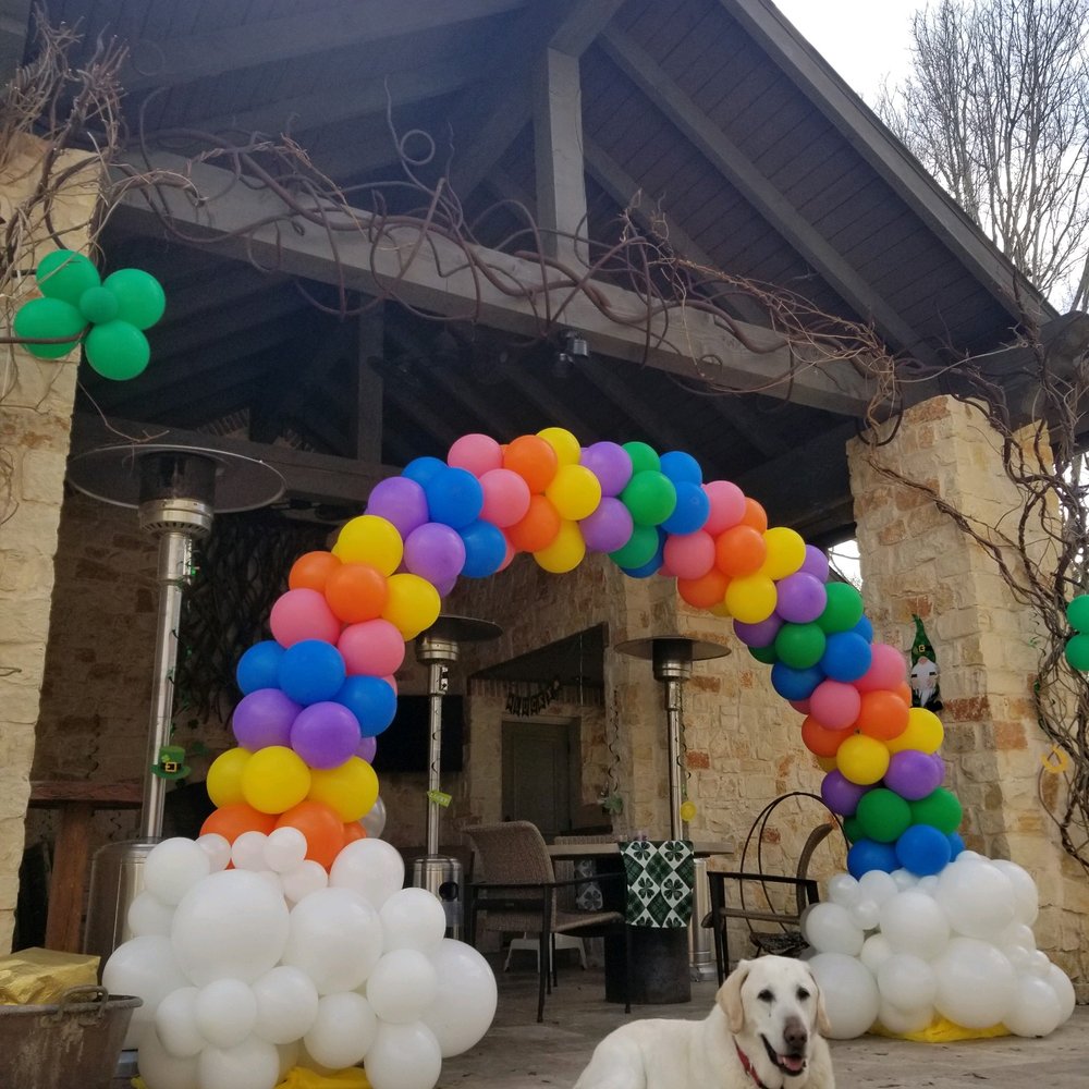 Designs that pop - Rainbow arch for St. Patty's Day party - Balloon Services Near Me Designs that pop - Rainbow arch for St. Patty's Day party - Balloon Services Near Me