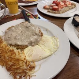 Country Fried Steak and Eggs