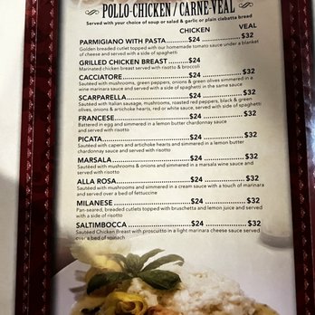 Poppys Italiano - Main course menu - Italian Near Me - St. Augustine, Florida Poppys Italiano - Main course menu - Italian Near Me - St. Augustine, Florida