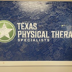 Texas Physical Therapy Specialists - One of the boards patients sign after finishing their treatment series.