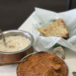 Flavor of India - Lamb Kadai and cheese and herb naan