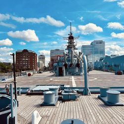 USS Wisconsin BB-64 - Battleship Wisconsin in the morning