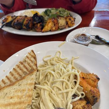 Panini Kabob Grill - Charbroiled Chicken Shish Kabob, Alfredo Linguine and 3 Grilled Serrano Chiles - Mediterranean Near Me - Bakersfield, California Panini Kabob Grill - Charbroiled Chicken Shish Kabob, Alfredo Linguine and 3 Grilled Serrano Chiles - Mediterranean Near Me - Bakersfield, California
