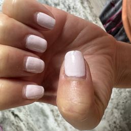 I have them another chance and this is what I got. Nails not smooth, rough, bubbles, and chipped right away. So disappointing I have them another chance and this is what I got. Nails not smooth, rough, bubbles, and chipped right away. So disappointing