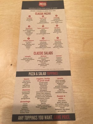 Menu photo 7 MOD Pizza Pearland, TX