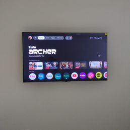 Newly installed 55" Newly installed 55"