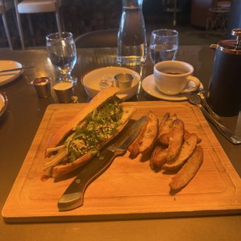 The Third Place - Banh mi steak with potato wedges - Bars Near Me - Lancaster, California The Third Place - Banh mi steak with potato wedges - Bars Near Me - Lancaster, California