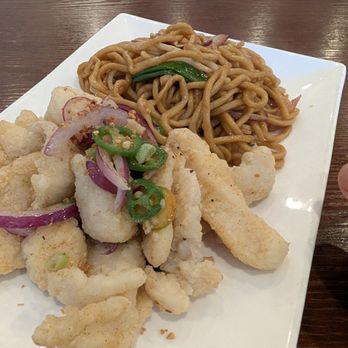 Andy's Kitchen - Lunch Special- Salt & Pepper Fish w Chow Mein - Chinese Near Me - Folsom, California