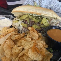 Bad Apple Saloon - Shaved prime rib sandwich