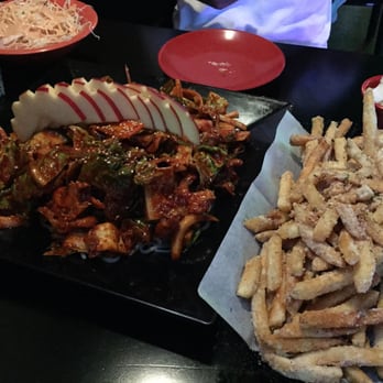 Pelicana Chicken - Flushing - Spicy sea snail and cheese fries - Korean Near Me - Flushing, New York Pelicana Chicken - Flushing - Spicy sea snail and cheese fries - Korean Near Me - Flushing, New York