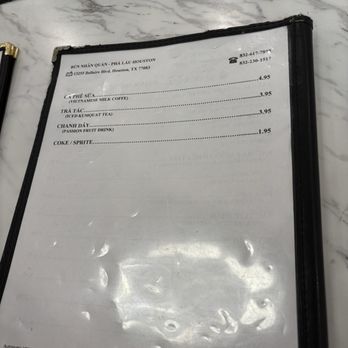 Bún Nhân Quán - menu - Vietnamese Near Me - Houston, Texas Bún Nhân Quán - menu - Vietnamese Near Me - Houston, Texas