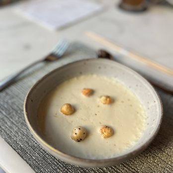 Umi By Vikram Garg - Popcorn soup - Seafood Near Me - Honolulu, Hawaii