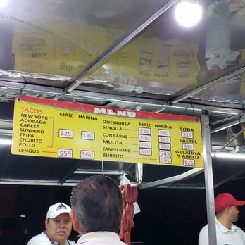 Tacos El Gallito - You order from this menu from this cart only.  Order a mullita or quesadilla inside then come outside for the protein. - Tacos Near Me - Tijuana, BCN