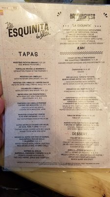 Menu photo 2 La Esquinita de Blai Barcelona, B
