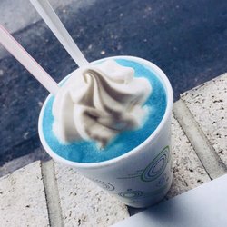 Zesto of Decatur - Blue Raspberry Glacier   Other flavors: Grape! Strawberry! Cherry! Watermelon! Green Apple! Orange! Lemon! Lime!