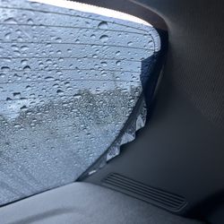 Budget Rent a Car - Cheap, peeling window tint.