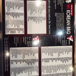Wi Korean BBQ - This is the dinner price menu 08/ 22/25