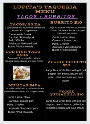 Menu photo 5 Lupita's Taqueria Chemult, OR Menu photo 5 Lupita's Taqueria Chemult, OR