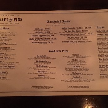 Craft & Vine - Menu 10/2018 - Tapas Bars Near Me - Augusta, Georgia Craft & Vine - Menu 10/2018 - Tapas Bars Near Me - Augusta, Georgia